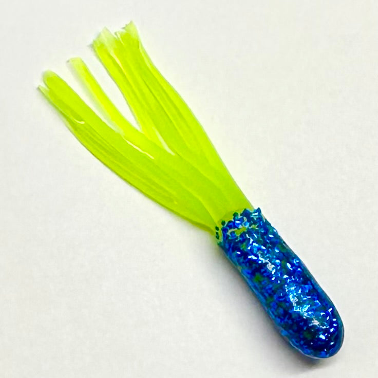 Blue Glitter/Chartreuse