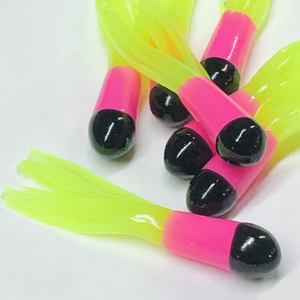 Garlco Lures Original 1.5" Crappie Tube – 50 Pack, Black/Orange, Soft Plastic Fishing Bait