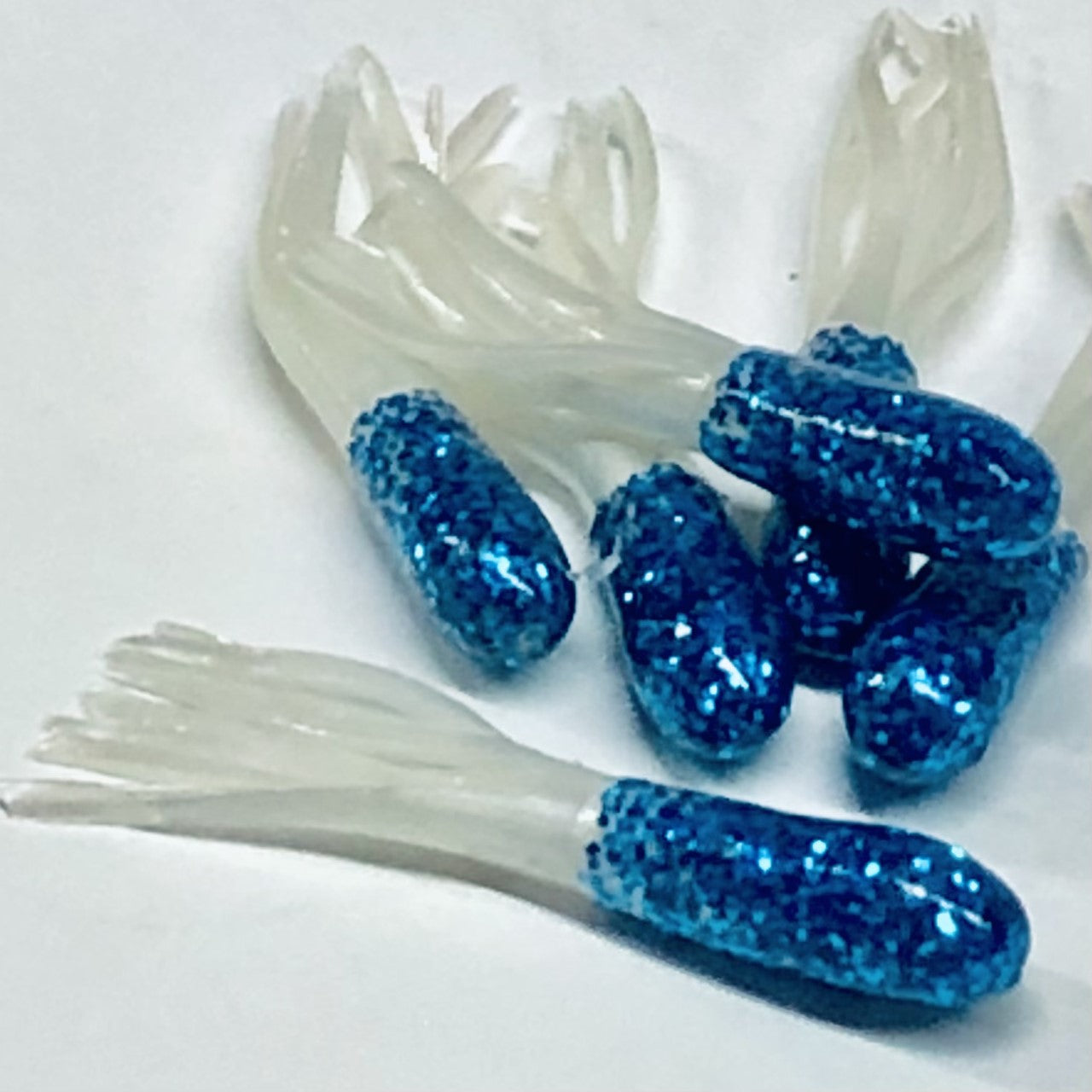 Blue Glitter/White