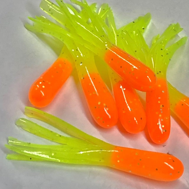 Esche Tubo 40 Per Pesca 1.5 Pollici | Bianco/Chartreuse Sparkle Per Crappie 1133512 Esche Tubo 40 Per Pesca 1.5 Pollici | Bianco/Chartreuse Sparkle Per Crappie 1133512