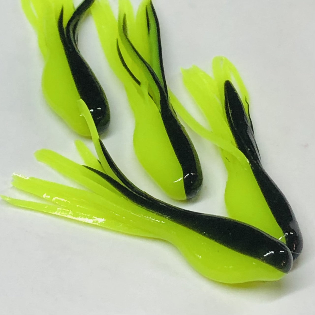 Minnow Crappie Tube Black/Chartreuse Glow / 20 Pack