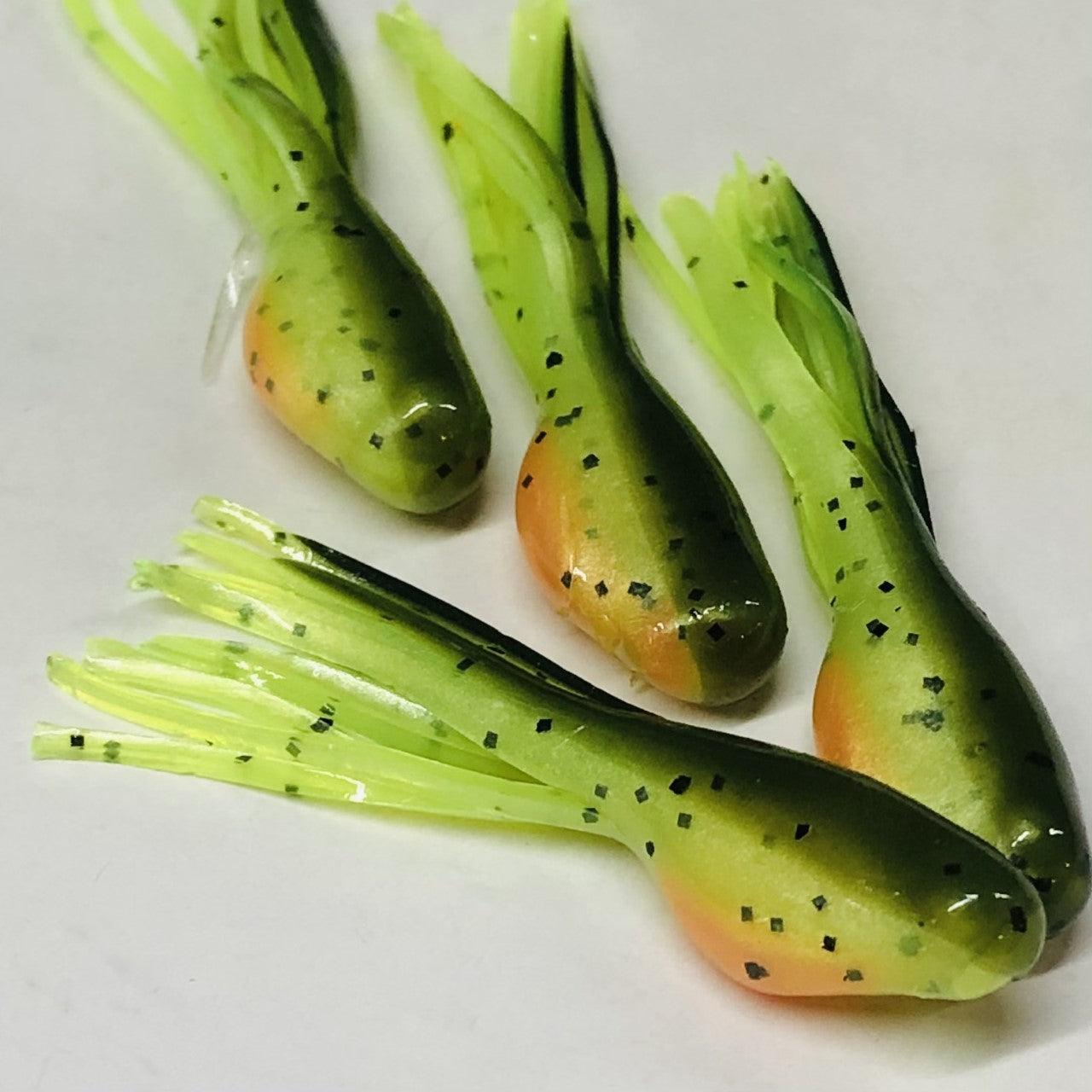 Minnow Crappie Tube 6pk Chartreuse Minnow Pink Belly