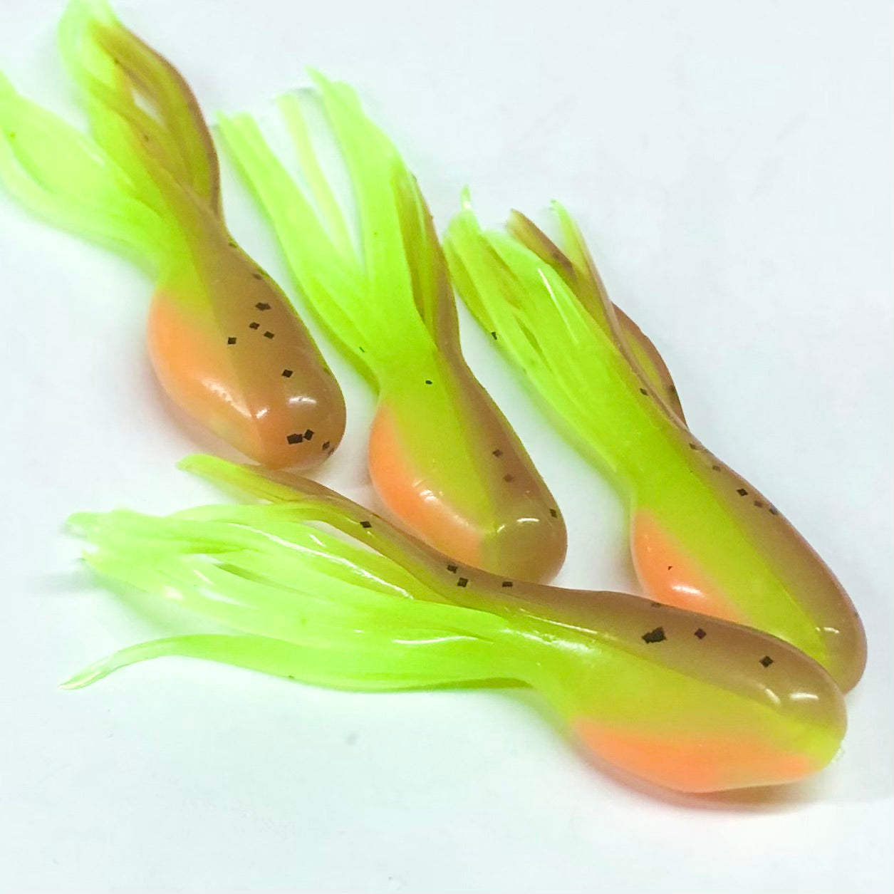 Minnow Crappie Tube 6pk Chartreuse Minnow Pink Belly